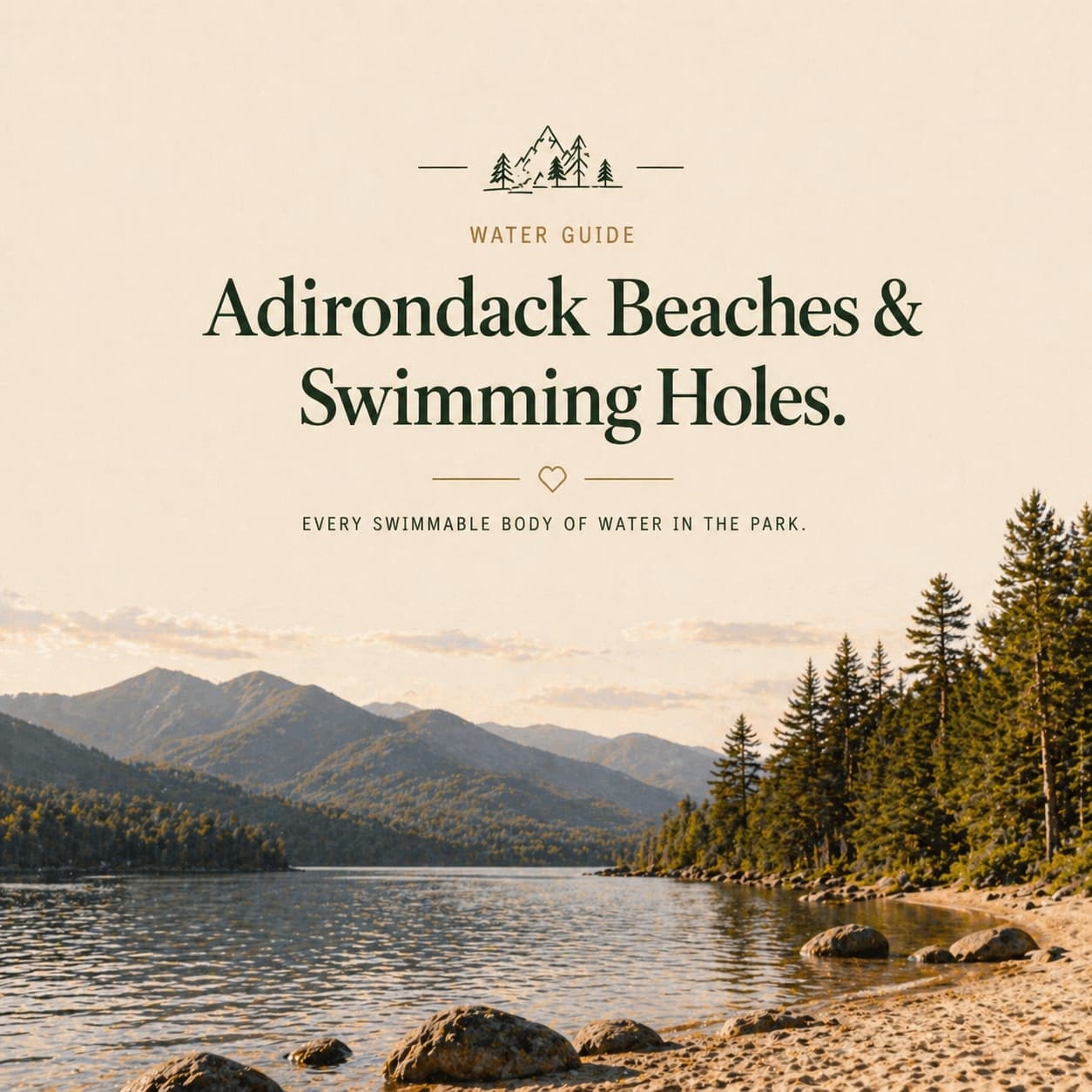 Adirondack Beaches & Swimming Holes — Adirondack guide cover