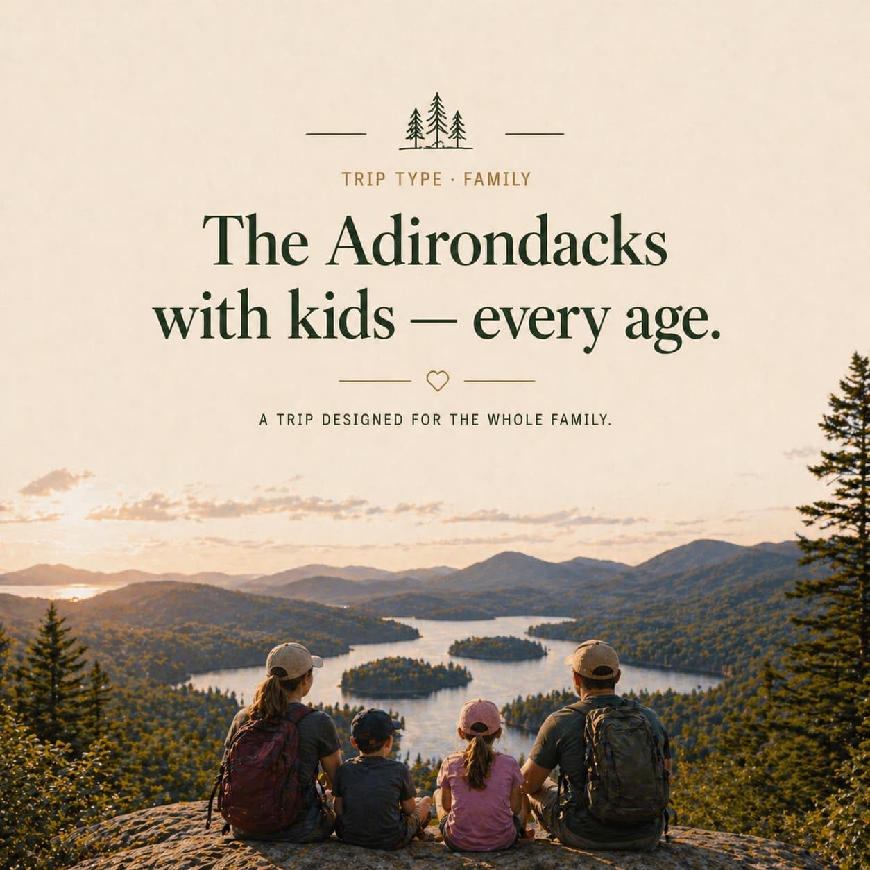 The Adirondacks with kids — every age. — Adirondack guide cover