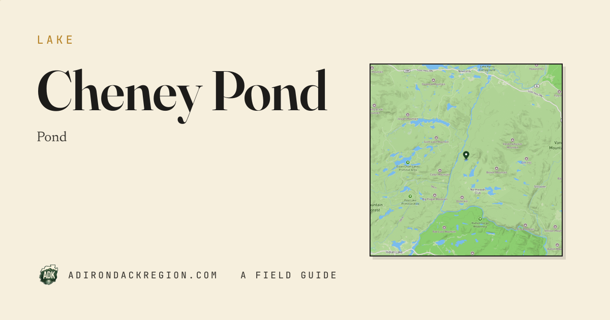 Cheney Pond — Adirondack Pond · AdirondackRegion.com