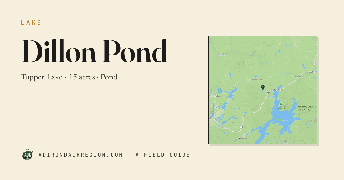 Dillon Pond — Adirondack Pond · tupper lake · AdirondackRegion.com