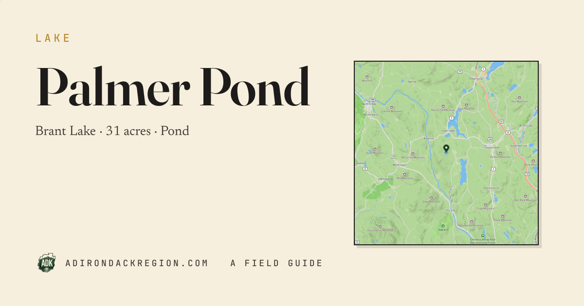 Palmer Pond — Adirondack Pond · brant lake · AdirondackRegion.com