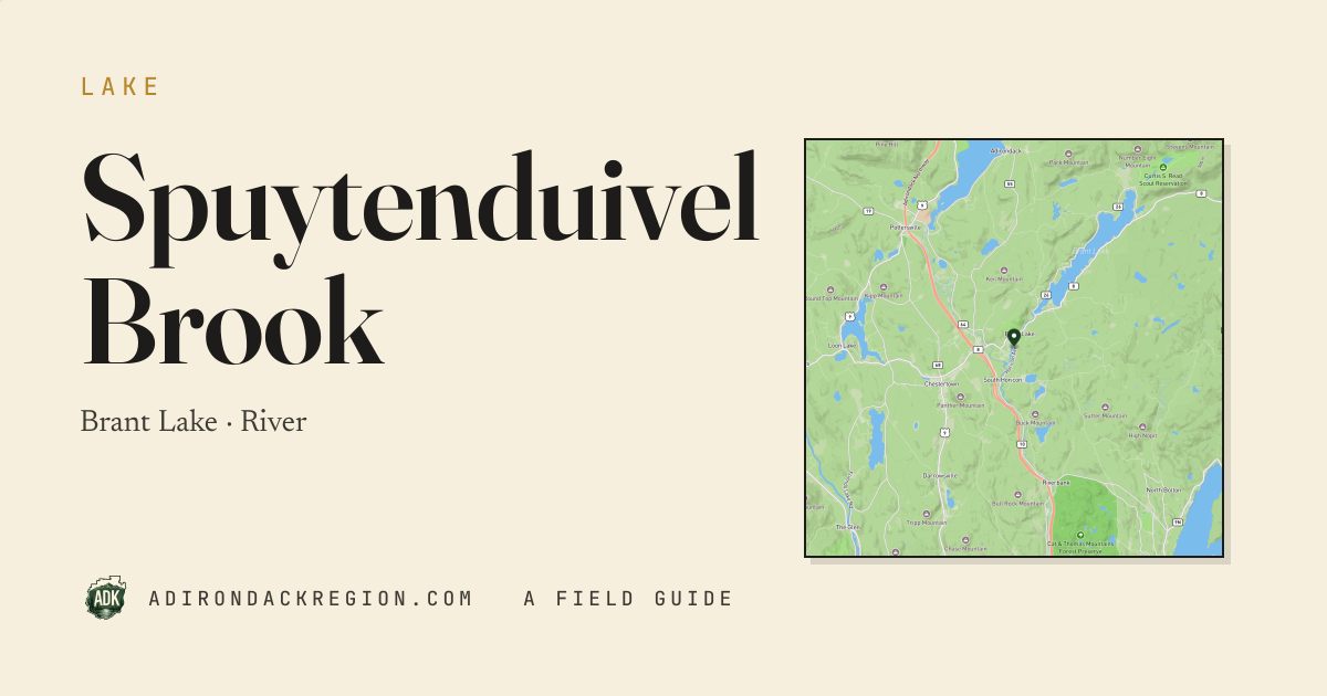 Spuytenduivel Brook — Adirondack River · brant lake · AdirondackRegion.com