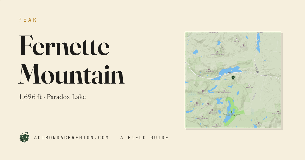 Fernette Mountain · 1,696 ft · AdirondackRegion.com